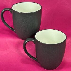 set of 2 Coffee mugs. Noritake Colorwave graphite . 8034